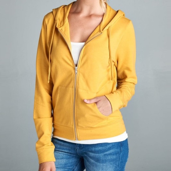 Active USA Tops - NWT Active USA Mustard Yellow Hoodie